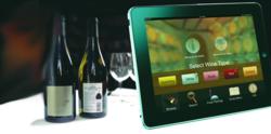 Touchscreen electronic iPad wine menu